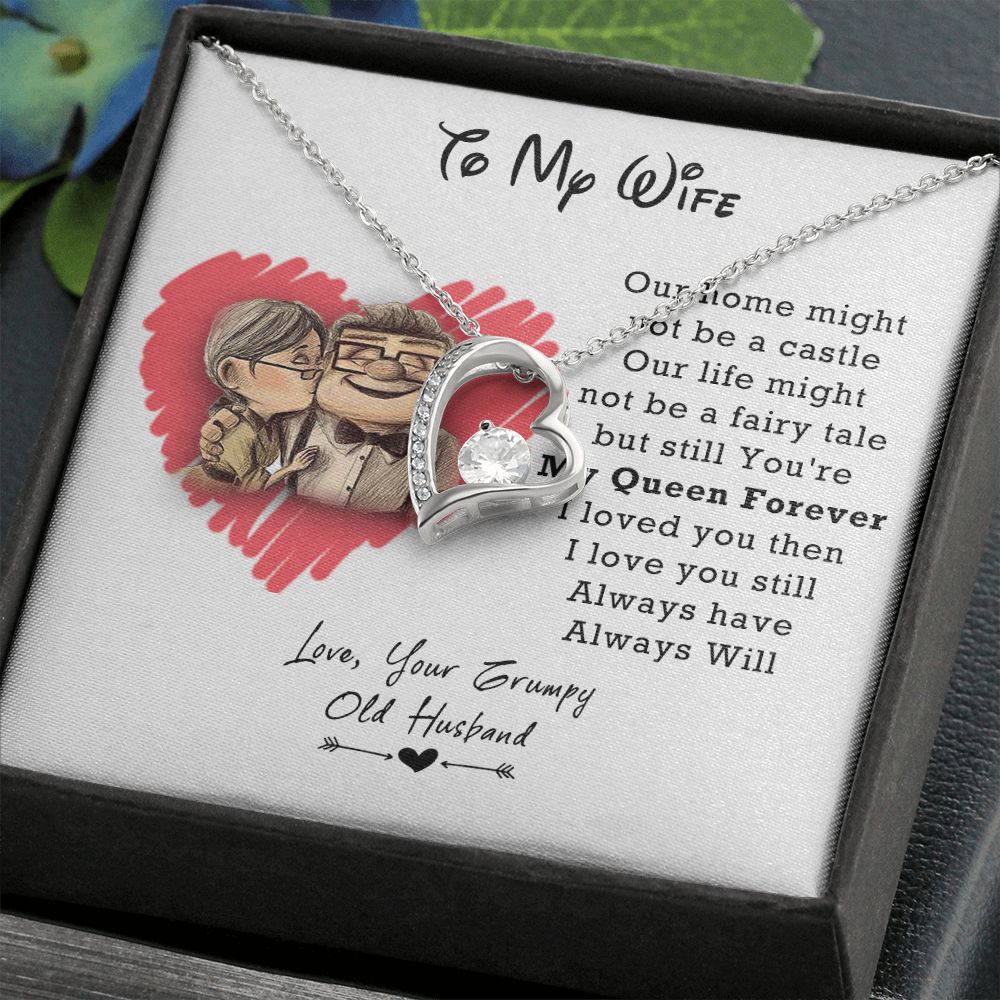 To My Wife Necklace from Husband, Personalized Necklace for Women, Luxury Necklace for Wife from Man Men, Wedding Anniversary Present For Wife, Beautiful Wife Jewelry Christmas Birthday Gifts For Wife3 Forever Love Necklace
