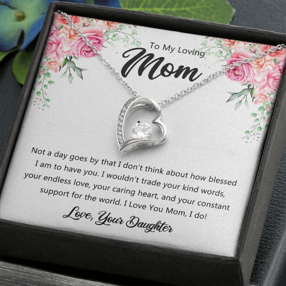 To My Mom Necklace, Gift For Mom, Mother's Day Gift from Daughter, Mom Jewelry Gift for Mothers Day, Birthday Gift for Mother, Moms Gift from Daughter Son, Necklace for Mom Mother 9 Forever Love Necklace