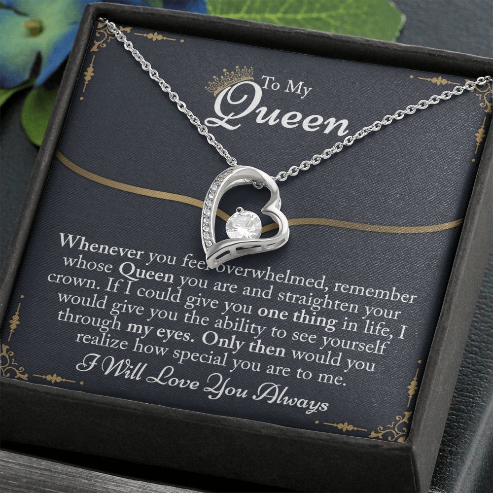 To My Queen Gift For Her Jewelry Gift Her Gift for Her Christmas Necklace Forever Love Necklace