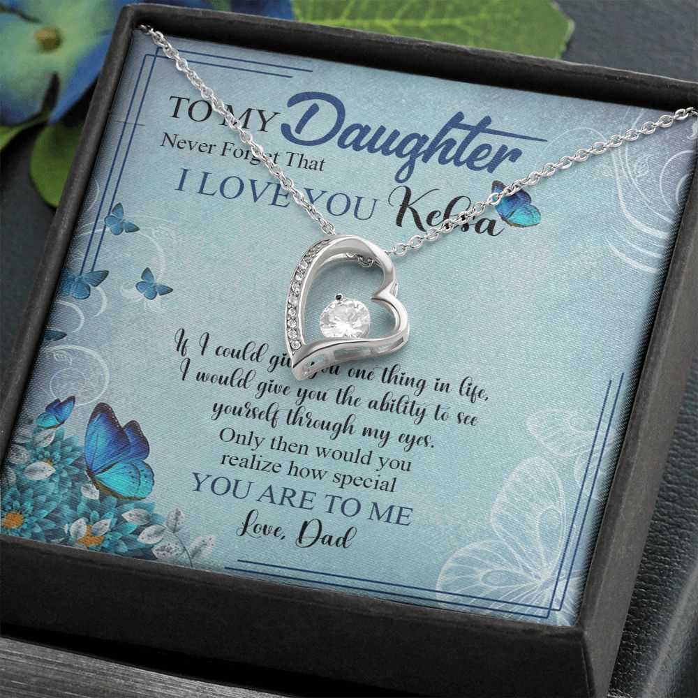 Mother Daughter Gift Ideas, To My Daughter Gift Necklace from Mom, Jewelry Pendant Present for Daughter, Birthday Christmas Gift Graduation Gifts for Daughters, Mother and Daughter Necklace 21 Forever Love Necklace