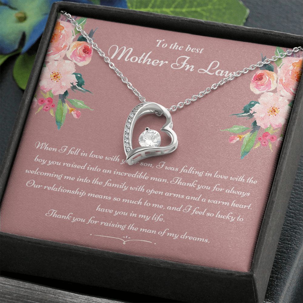 To The Best Mother In Law Gifts, Love Knot Necklace, Mother's Day Necklace Gifts Forever Love Necklace