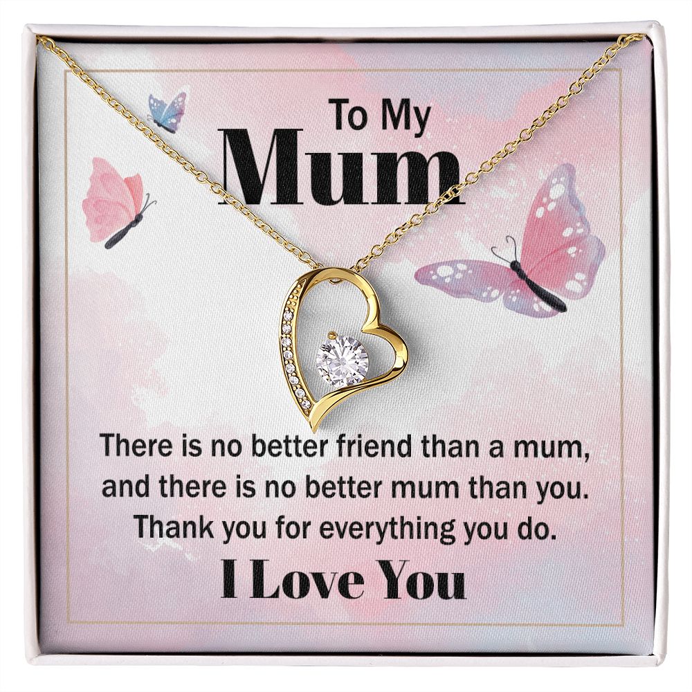 Mom Necklace Gifts for Mom from Daughter to Mom Gifts for Mothers Day from Daughter, To My Mom Necklace from Daughter to Mom Birthday Gifts Necklace with Message Card and Gift Box19 Forever Love Necklace