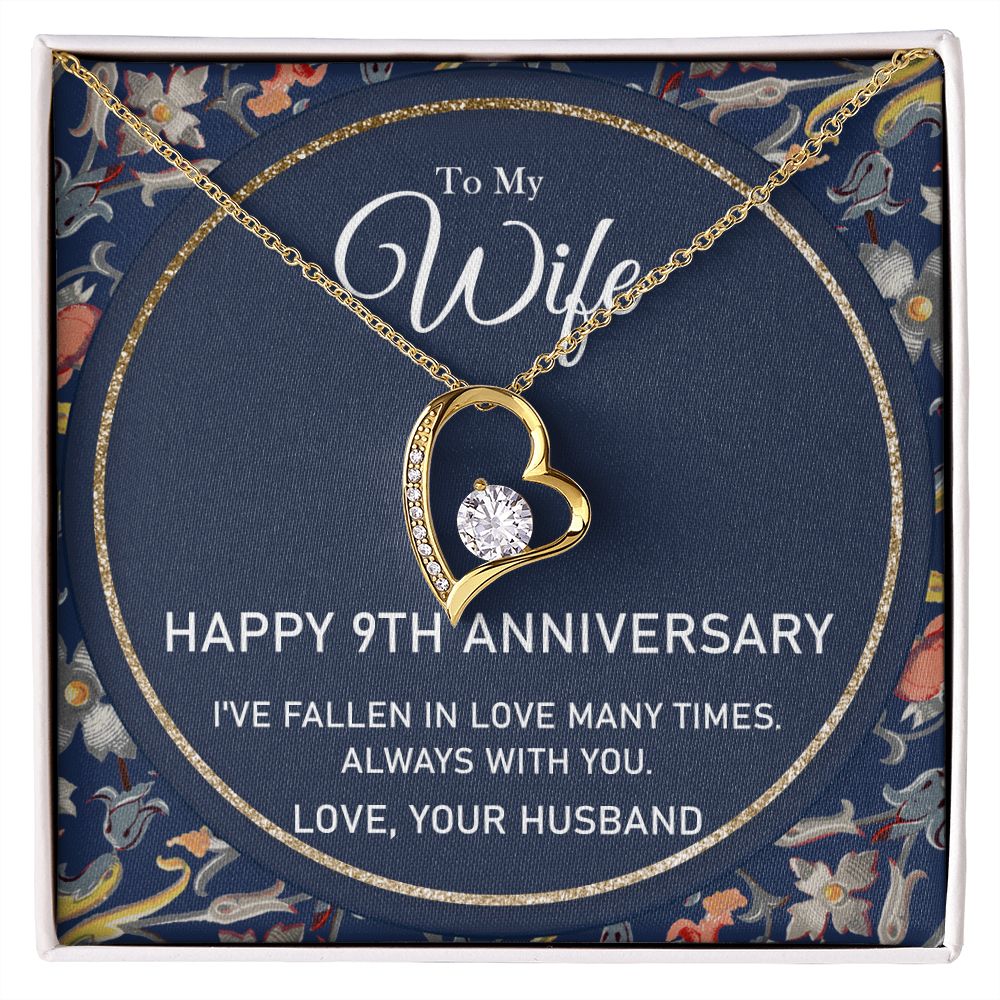 To My Wife Necklace from Husband, Personalized Necklace for Women, Luxury Necklace for Wife from Man Men, Wedding Anniversary Present For Wife, Beautiful Wife Jewelry Christmas Birthday Gifts For Wife6 Forever Love Necklace