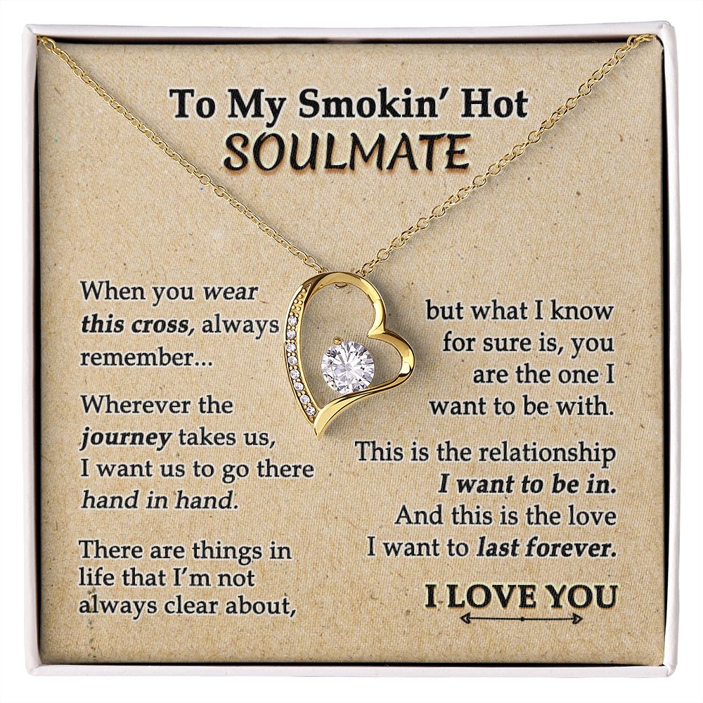 To My Soulmate Necklace for Women Birthday Valentines Day Jewelry Gifts For My Wife with Message Card Box Personalized Gift Present Pendant for Future Wife Soulmate Girlfriend Love 9 Forever Love Necklace