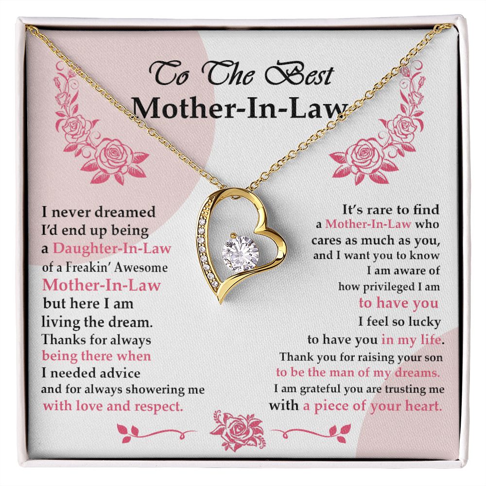Mother in Law Necklace, Jewelry for Women, Future Mother in Law Gifts from Daughter in Law, Mother of Bride Gifts For Mother in Law, Birthday Gifts For Mother In Law From Daughter In Law6 Forever Love Necklace