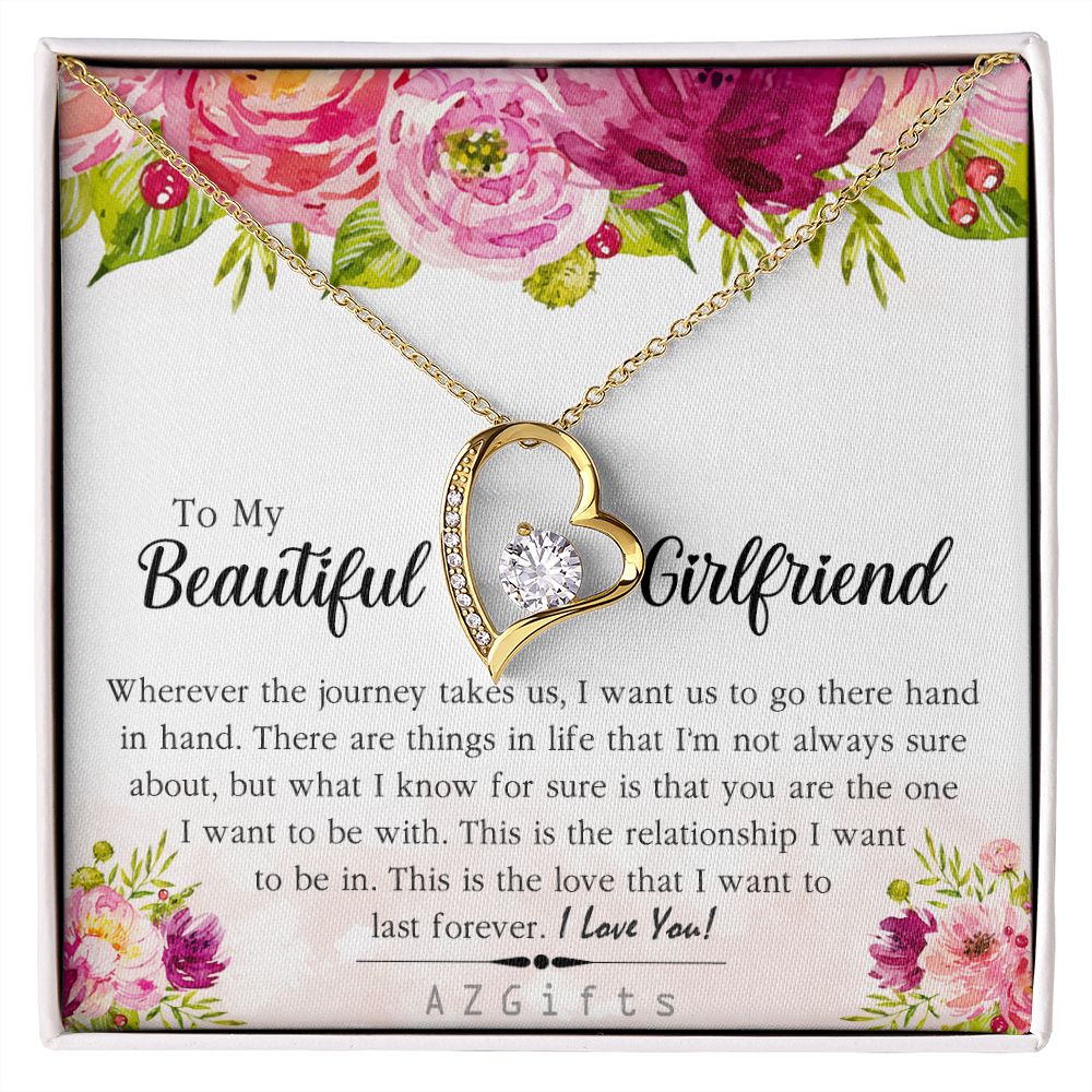 To My Girlfriend Necklace from Boyfriend To My Future Wife Necklace Jewelry For Girlfriend Gift For Girlfriend Gift for Her Romantic Birthday Valentines Day Gift For Girlfriend Gifts Necklaces 5 Forever Love Necklace