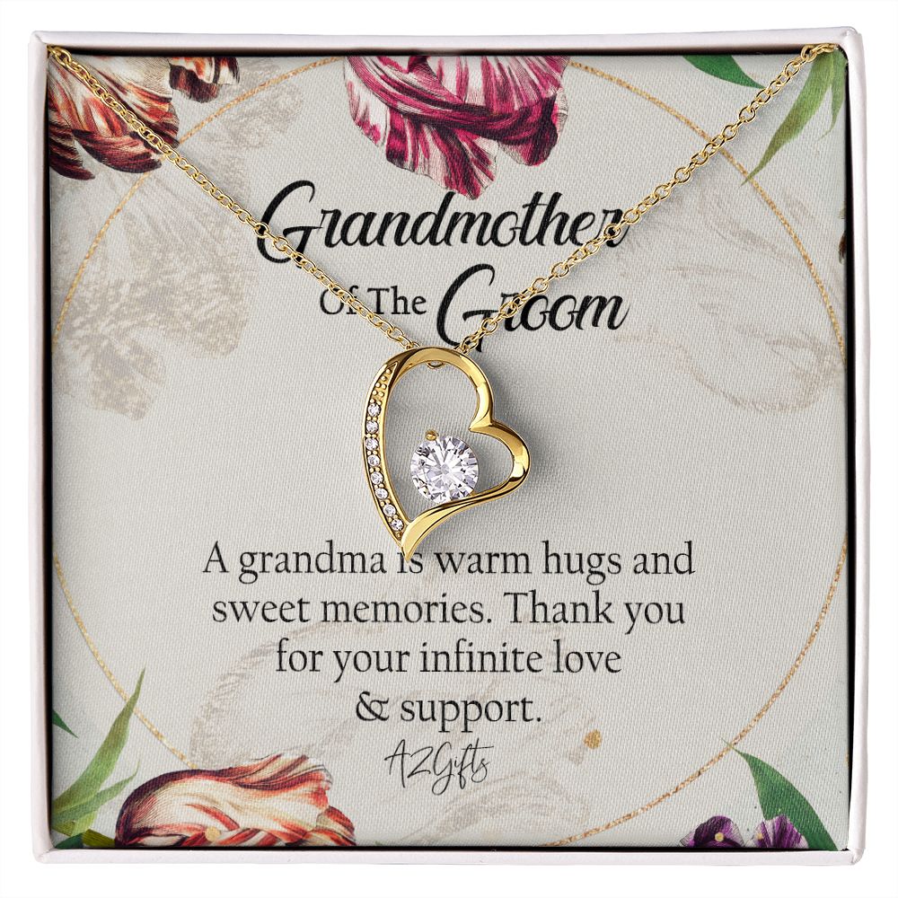To My Grandmother Necklace, Gift for Grandmother Necklace, Mothers Day Gift For Grandma Nana, Grandma Jewelry From Grandchildren GrandKids , Jewelry Box Gift For Grandma Grandmother1 Forever Love Necklace