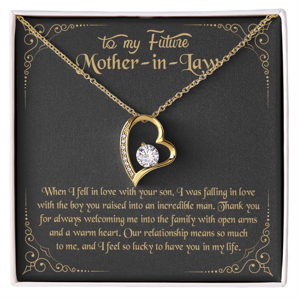 Mother in Law Necklace, Jewelry for Women, Future Mother in Law Gifts from Daughter in Law, Mother of Bride Gifts For Mother in Law, Birthday Gifts For Mother In Law From Daughter In Law10 Forever Love Necklace