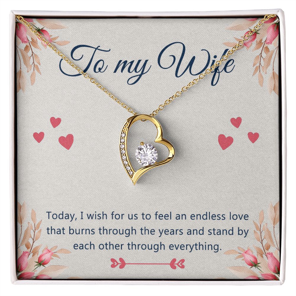 Birthday Gifts For Wife, Necklace Gifts For Wife From Husband, To My Wife Jewelry For Women , To My Wife Necklace  from Husband Wedding Anniversary Present For Wife, Beautiful Wife Jewelry Christmas 4 Forever Love Necklace