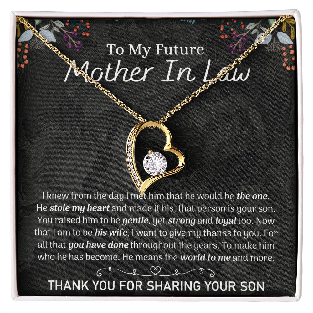 Future Mother In Law Sunflower Bracelet, Mother In Law To Be Gifts, Soon To Be Mother In Law Gifts, Future Mother In Law Birthday Gift Forever Love Necklace