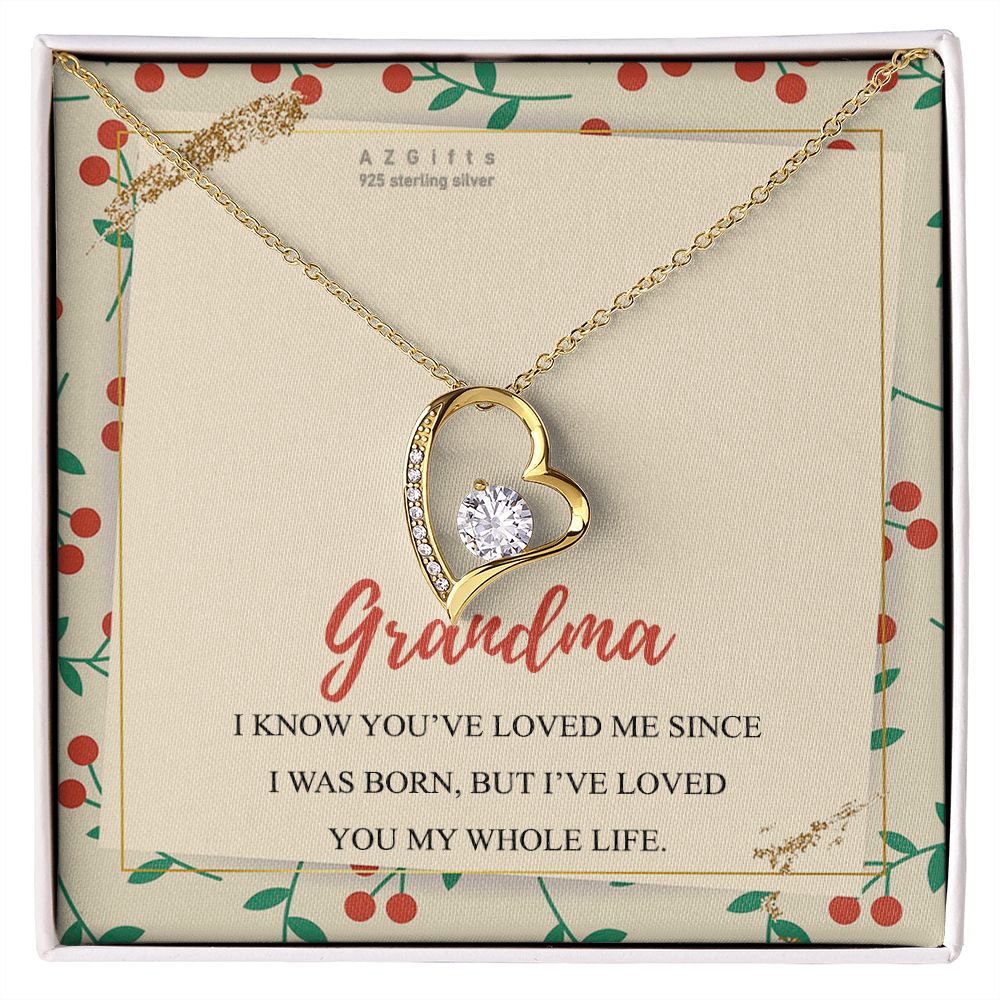 To My Grandma Necklace, Gift for Grandmother Necklace, Mothers Day Gift For Grandma Nana, Grandma Jewelry From Grandchildren GrandKids , Jewelry Box Gift For Grandma Grandmother15 Forever Love Necklace