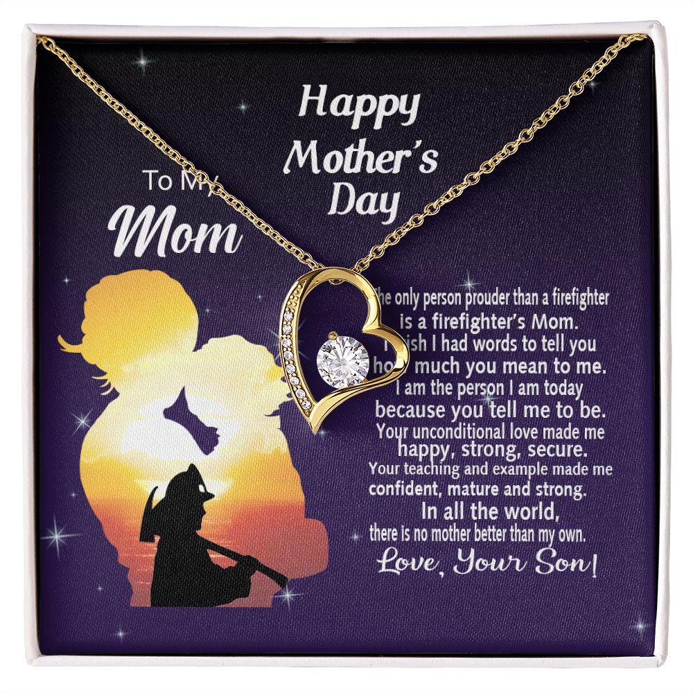 Mom Necklace Gifts for Mom from Daughter to Mom Gifts for Mothers Day from Daughter, To My Mom Necklace from Daughter to Mom Birthday Gifts Necklace with Message Card and Gift Box14 Forever Love Necklace