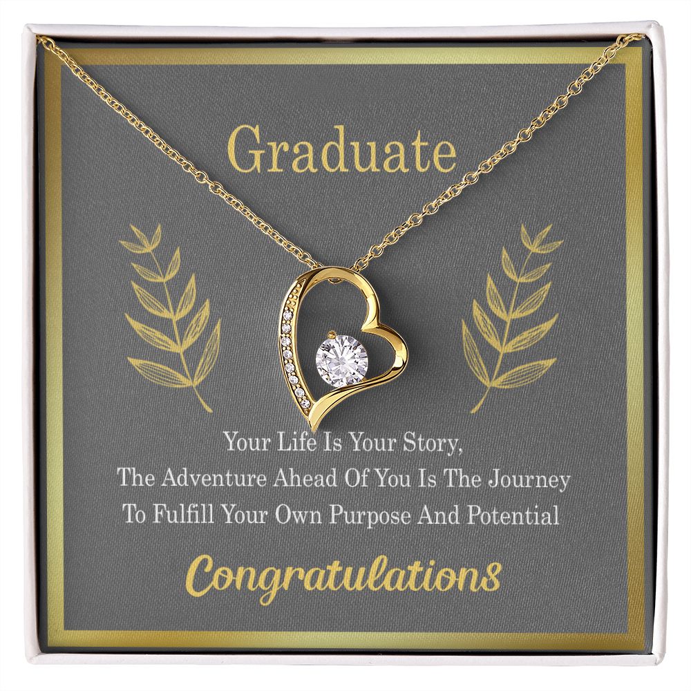 Graduation Gift For Daughter, University Graduate Gift, Graduation Gift For Her Congrats Graduation Pendants Gift For Daughter, Granddaughter, Niece, Sister Forever Love Necklace