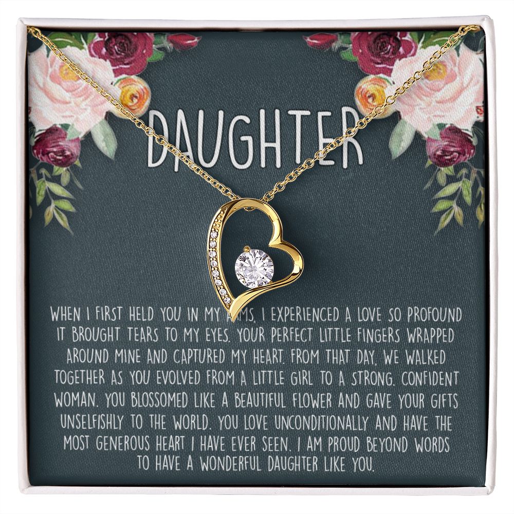Daughter Necklace Gift for Daughter, Daughter Jewelry, Mother Daughter Forever Love Necklace