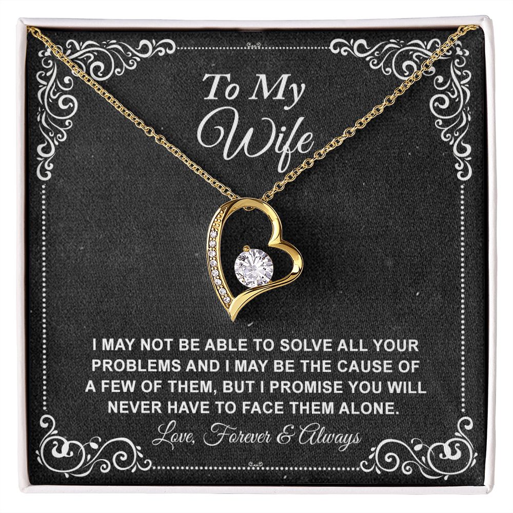 To My Wife Necklace, Gift For Wife From Husband, Anniversary Gift, Valentine's Forever Love Necklace