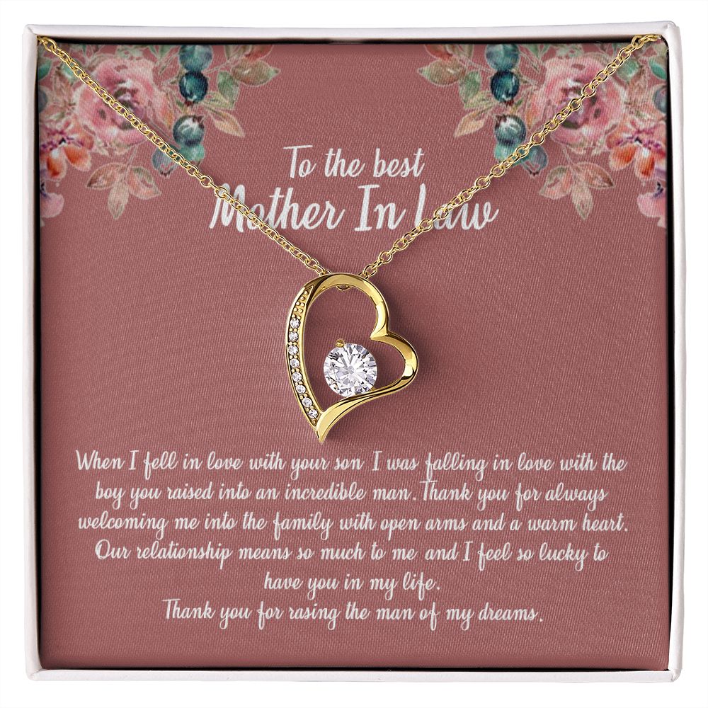 Mother in Law Necklace, Jewelry for Women, Future Mother in Law Gifts from Daughter in Law, Mother of Bride Gifts For Mother in Law, Birthday Gifts For Mother In Law From Daughter In Law11 Forever Love Necklace