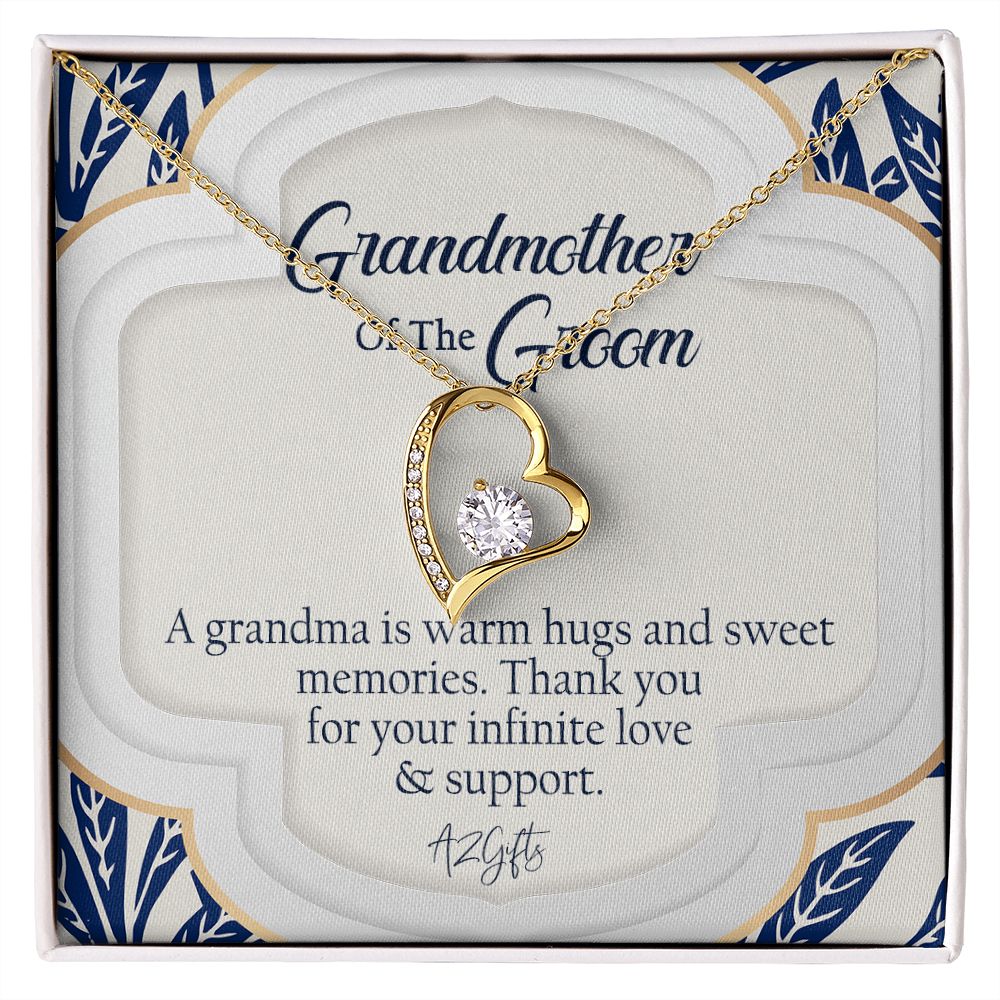 To My Grandmother Necklace, Gift for Grandmother Necklace, Mothers Day Gift For Grandma Nana, Grandma Jewelry From Grandchildren GrandKids , Jewelry Box Gift For Grandma Grandmother3 Forever Love Necklace