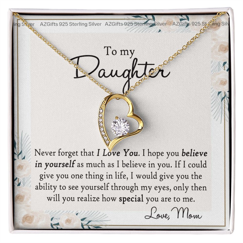 Mother Mom Daughter Necklace Hearts Pendant Necklace Jewelry Gifts for Mom Mother Daughter Jewelry Gift for Women Present for Birthday Anniversary Christmas Forever Love Necklace