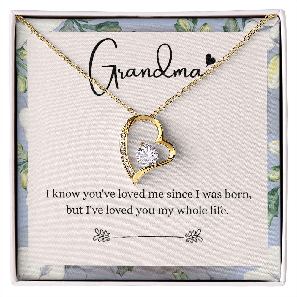 To My Grandma Necklace, Gift for Grandmother Necklace, Mothers Day Gift For Grandma Nana, Grandma Jewelry From Grandchildren GrandKids , Jewelry Box Gift For Grandma Grandmother9 Forever Love Necklace
