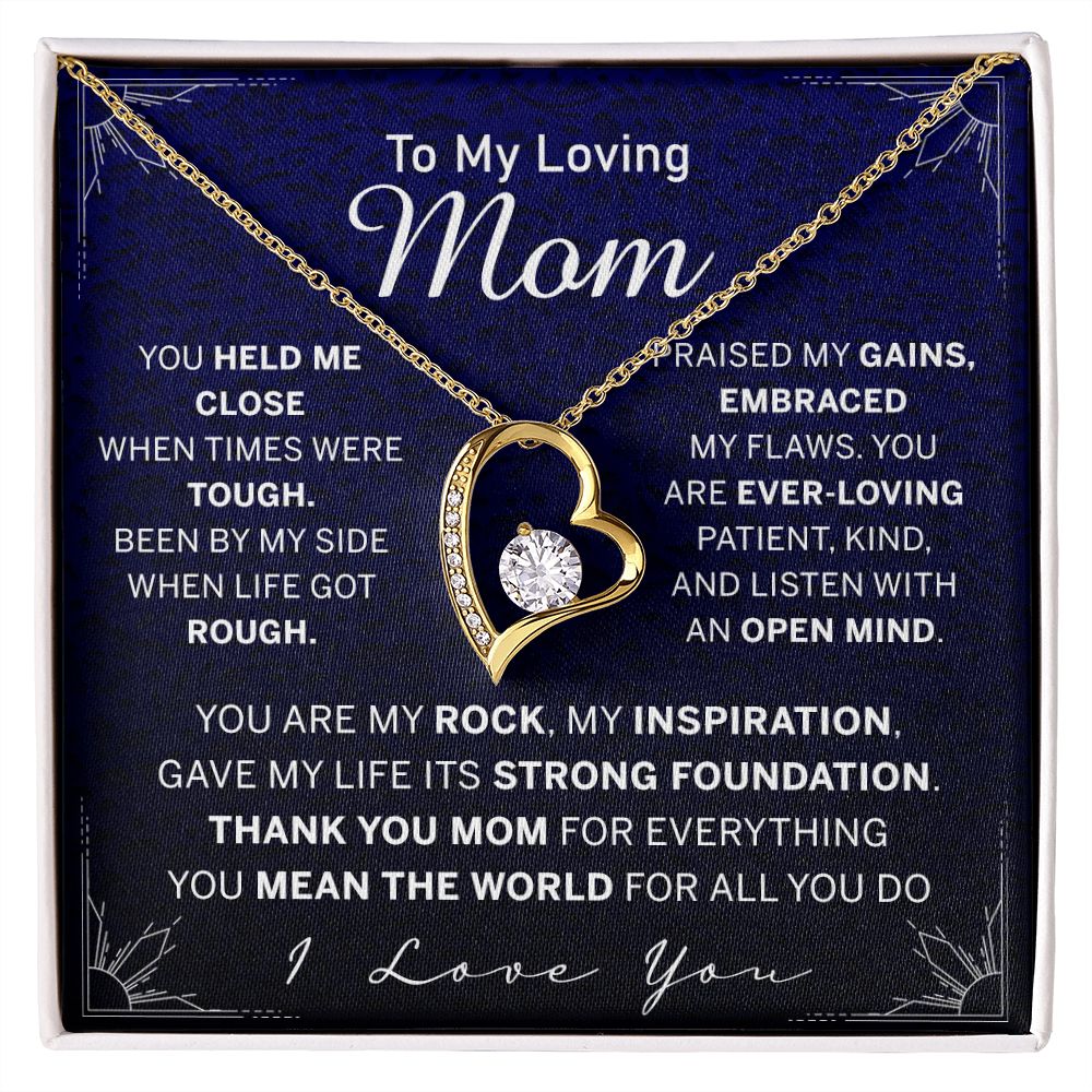 To My Mom Necklace, Gift For Mom, Mother's Day Gift from Daughter, Mom Jewelry Gift for Mothers Day, Birthday Gift for Mother, Moms Gift from Daughter Son, Necklace for Mom Mother Forever Love Necklace