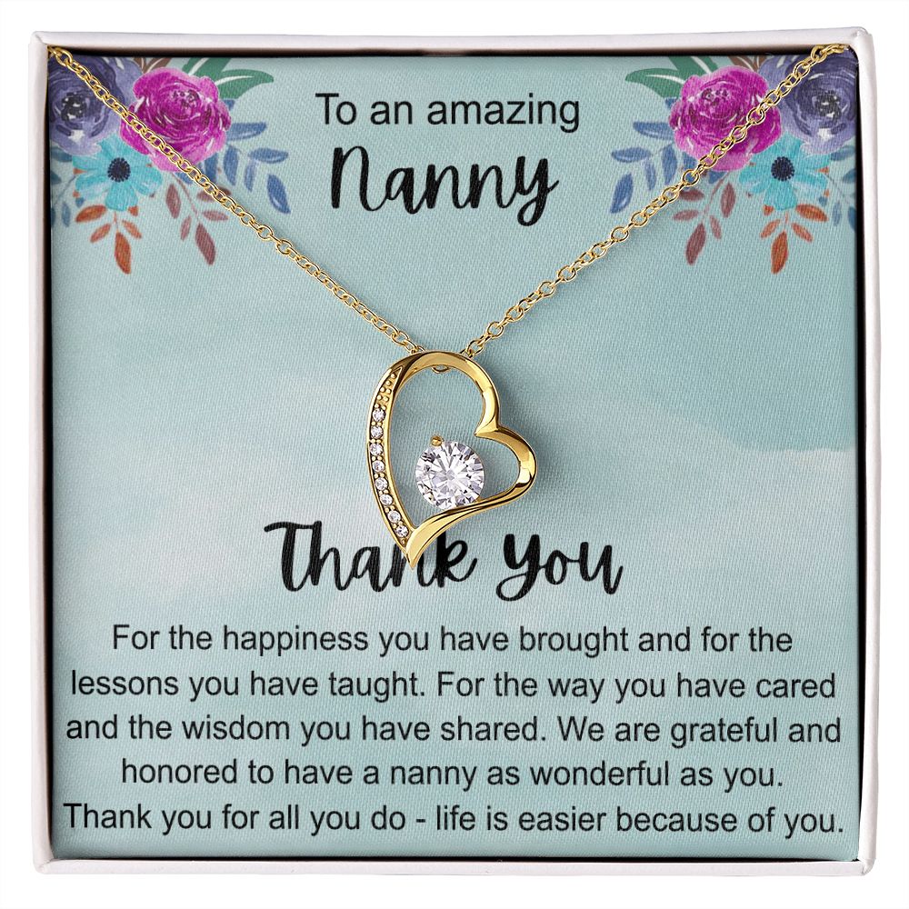 To My Grandma Necklace, Gift for Grandmother Necklace, Mothers Day Gift For Grandma Nana, Grandma Jewelry From Grandchildren GrandKids , Jewelry Box Gift For Grandma Grandmother10 Forever Love Necklace