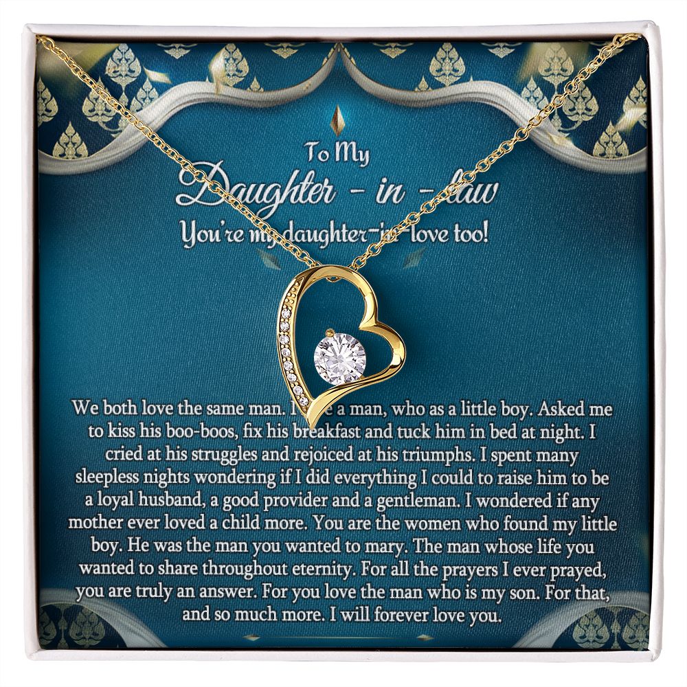Daughter In Law Gifts Ideas, Daughter In Law Necklace, Gifts For Future Daughter In Law, Daughter In Law Birthday Gifts, Daughter-in-law Gifts From Mother In Law, Birthday Gifts For Daughter2 Forever Love Necklace