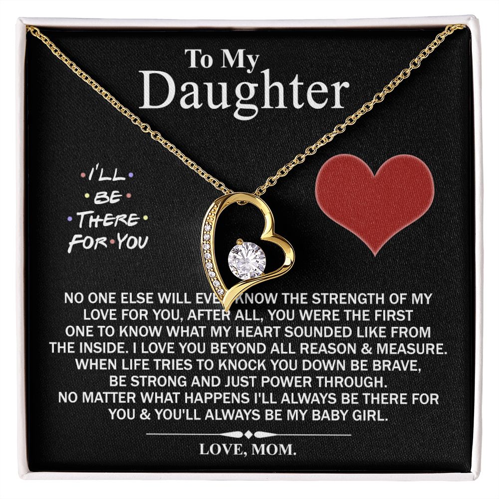 Mother Daughter Gift Ideas, To My Daughter Gift Necklace from Mom, Jewelry Pendant Present for Daughter, Birthday Christmas Gift Graduation Gifts for Daughters, Mother and Daughter Necklace 2138 Forever Love Necklace