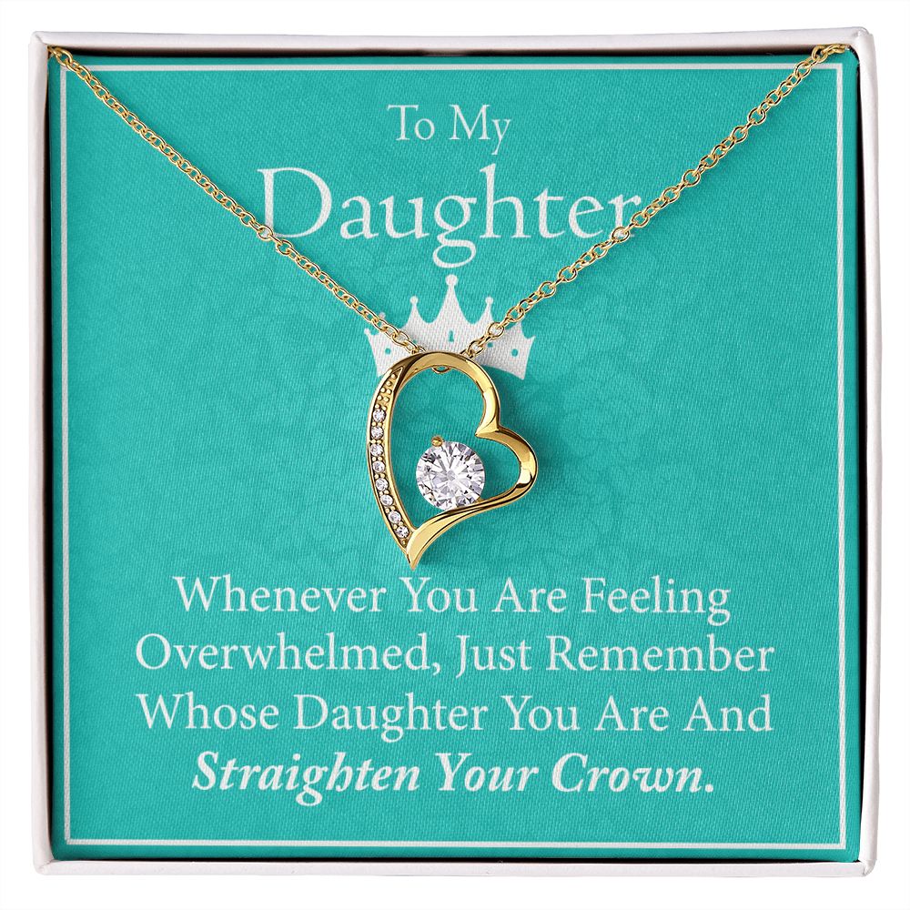 Jewelry Pendant Present for Daughter, To My Daughter Gift Necklace from Mom, Mother Daughter Gift Ideas, Birthday Christmas Gift Graduation Gifts for Daughters, Mother and Daughter Necklace 15 Forever Love Necklace