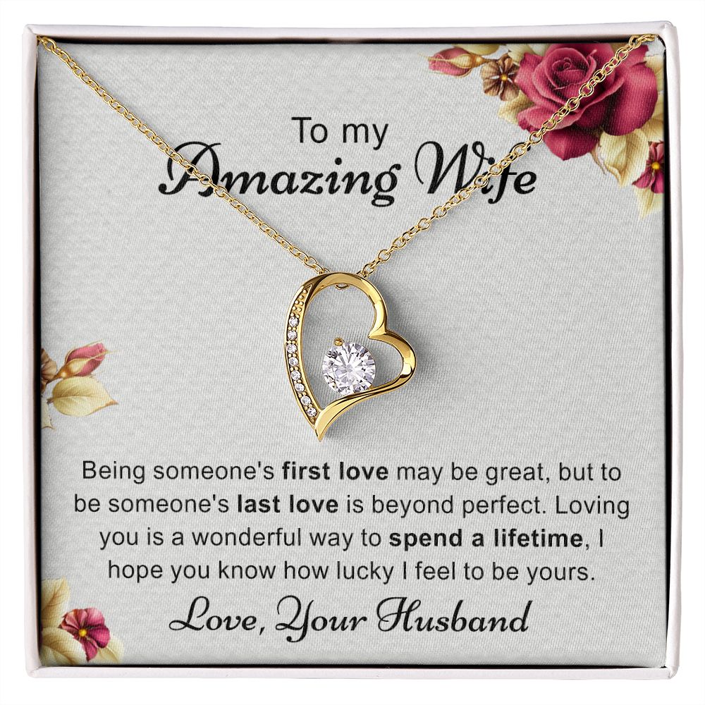 Birthday Gifts For Wife, Necklace Gifts For Wife From Husband, To My Wife Jewelry For Women , To My Wife Necklace  from Husband Wedding Anniversary Present For Wife, Beautiful Wife Jewelry Christmas 6 Forever Love Necklace
