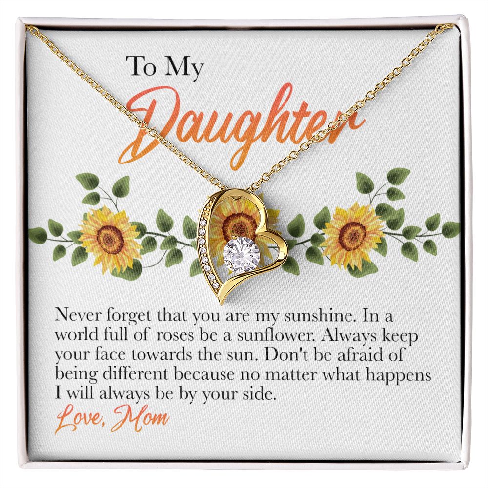 Jewelry Pendant Present for Daughter, To My Daughter Gift Necklace from Mom, Mother Daughter Gift Ideas, Birthday Christmas Gift Graduation Gifts for Daughters, Mother and Daughter Necklace 12 Forever Love Necklace