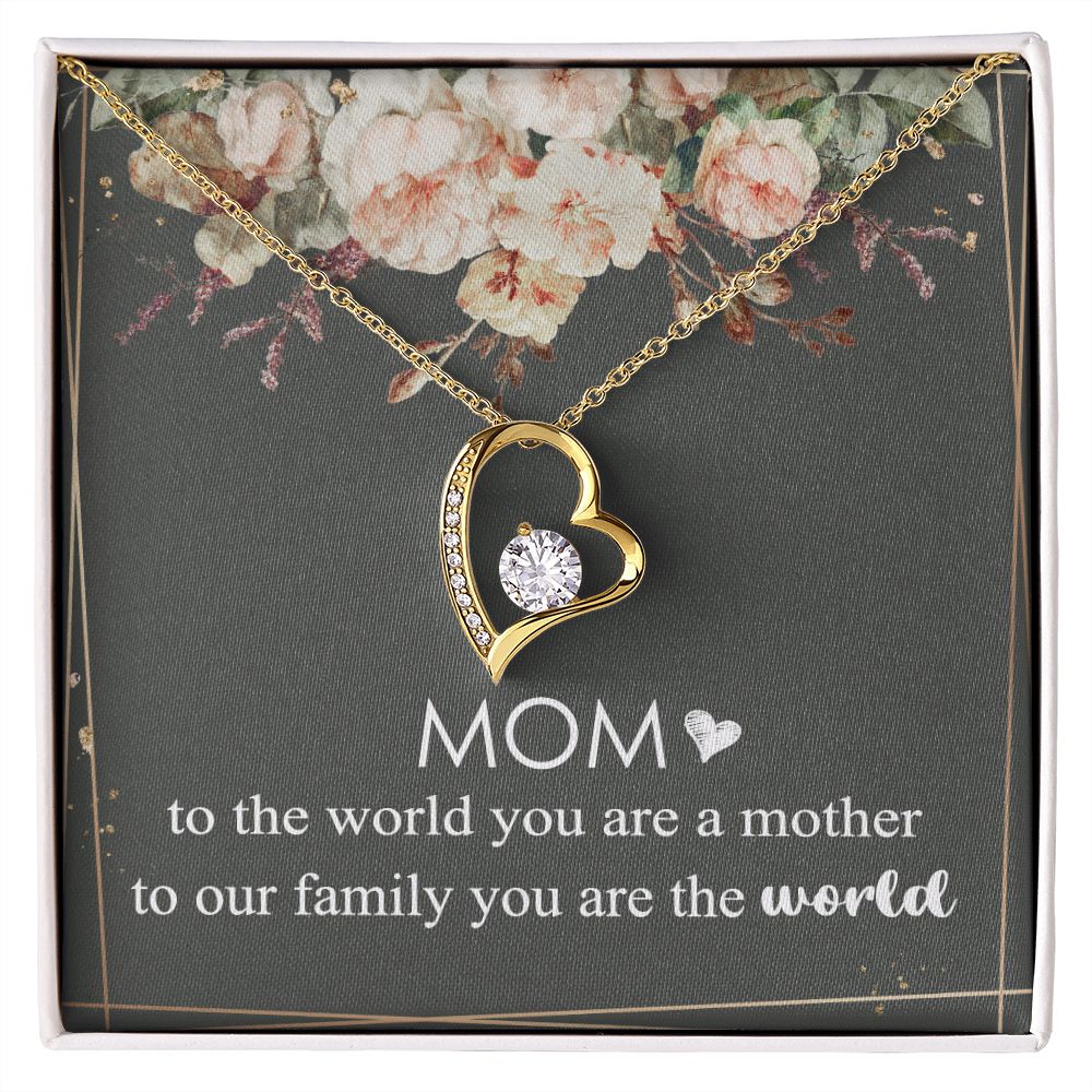Mom Necklace Gifts for Mom from Daughter to Mom Gifts for Mothers Day from Daughter, To My Mom Necklace from Daughter to Mom Birthday Gifts Necklace with Message Card and Gift Box4 Forever Love Necklace