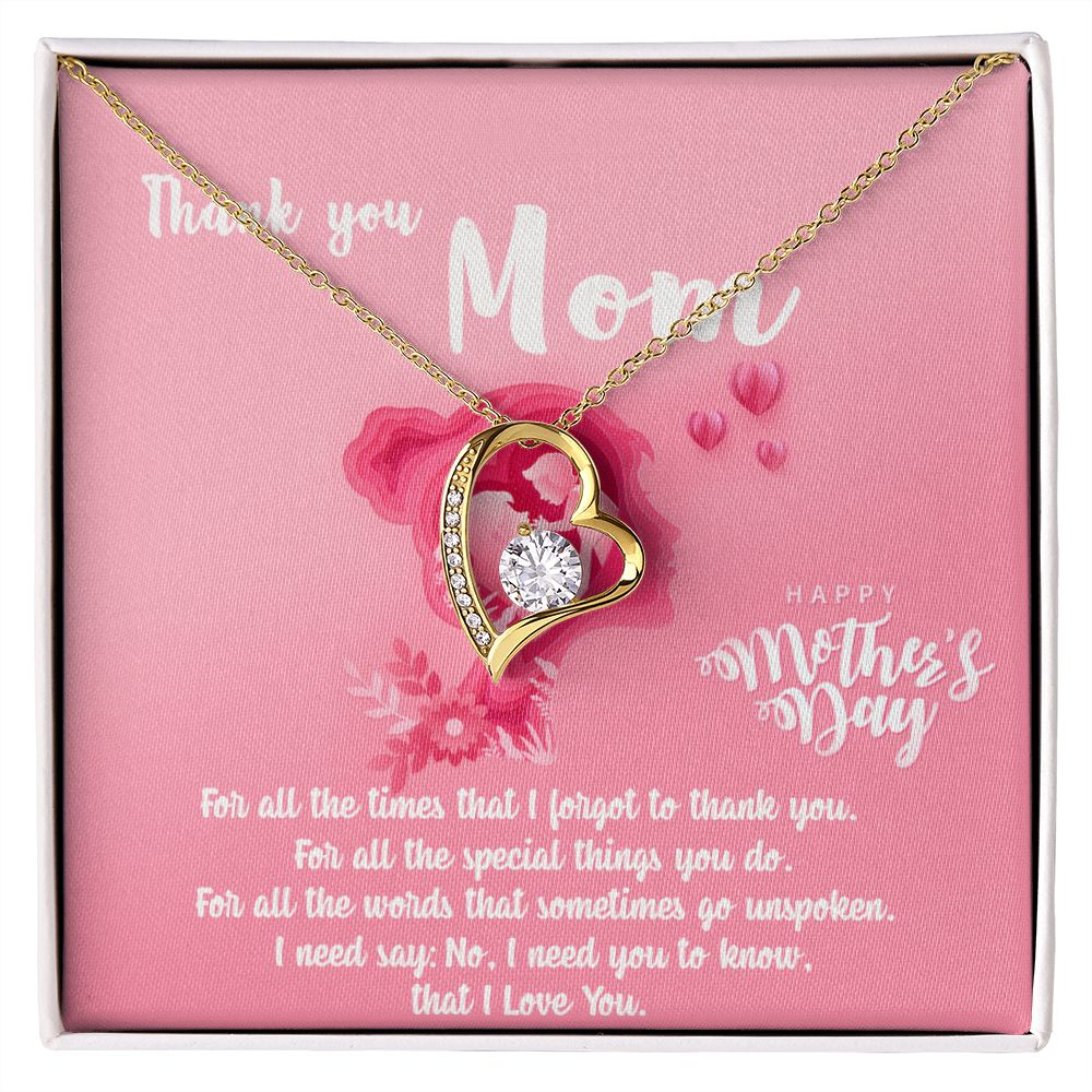 Mom Necklace Gifts for Mom from Daughter to Mom Gifts for Mothers Day from Daughter, To My Mom Necklace from Daughter to Mom Birthday Gifts Necklace with Message Card and Gift Box5 Forever Love Necklace