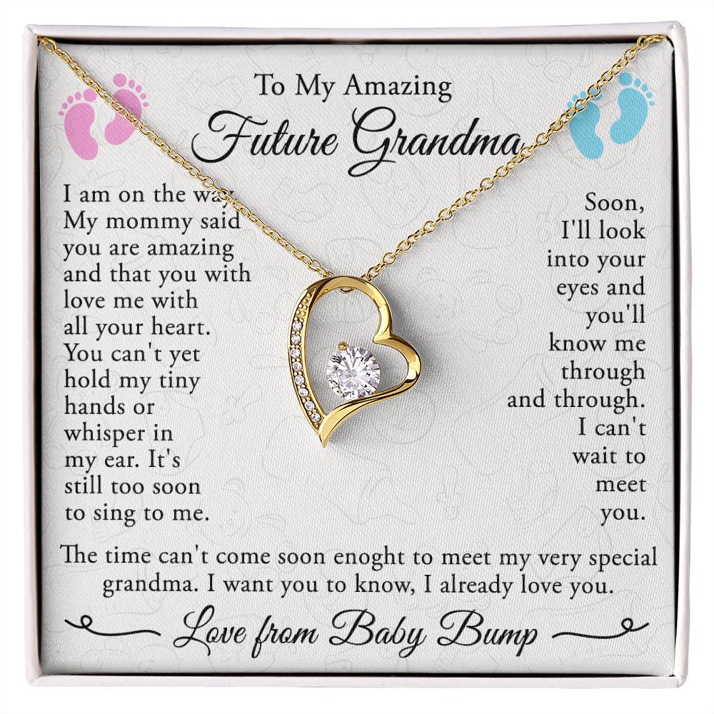 To My Grandmother Necklace, Gift for Grandmother Necklace, Mothers Day Gift For Grandma Nana, Grandma Jewelry From Grandchildren GrandKids , Jewelry Box Gift For Grandma Grandmother4 Forever Love Necklace