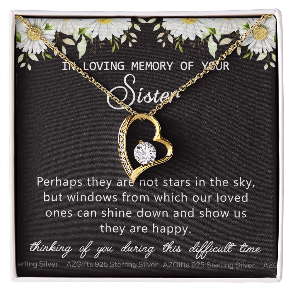 Loss Of Sister Necklace Gift, Sympathy Loss Of Sister, Sympathy Gift Box, Loss Of Sister Necklace, Loss Of Sister, Loss Of Sister Gift, Condolence Gifts, Remembrance Necklace for Women Forever Love Necklace