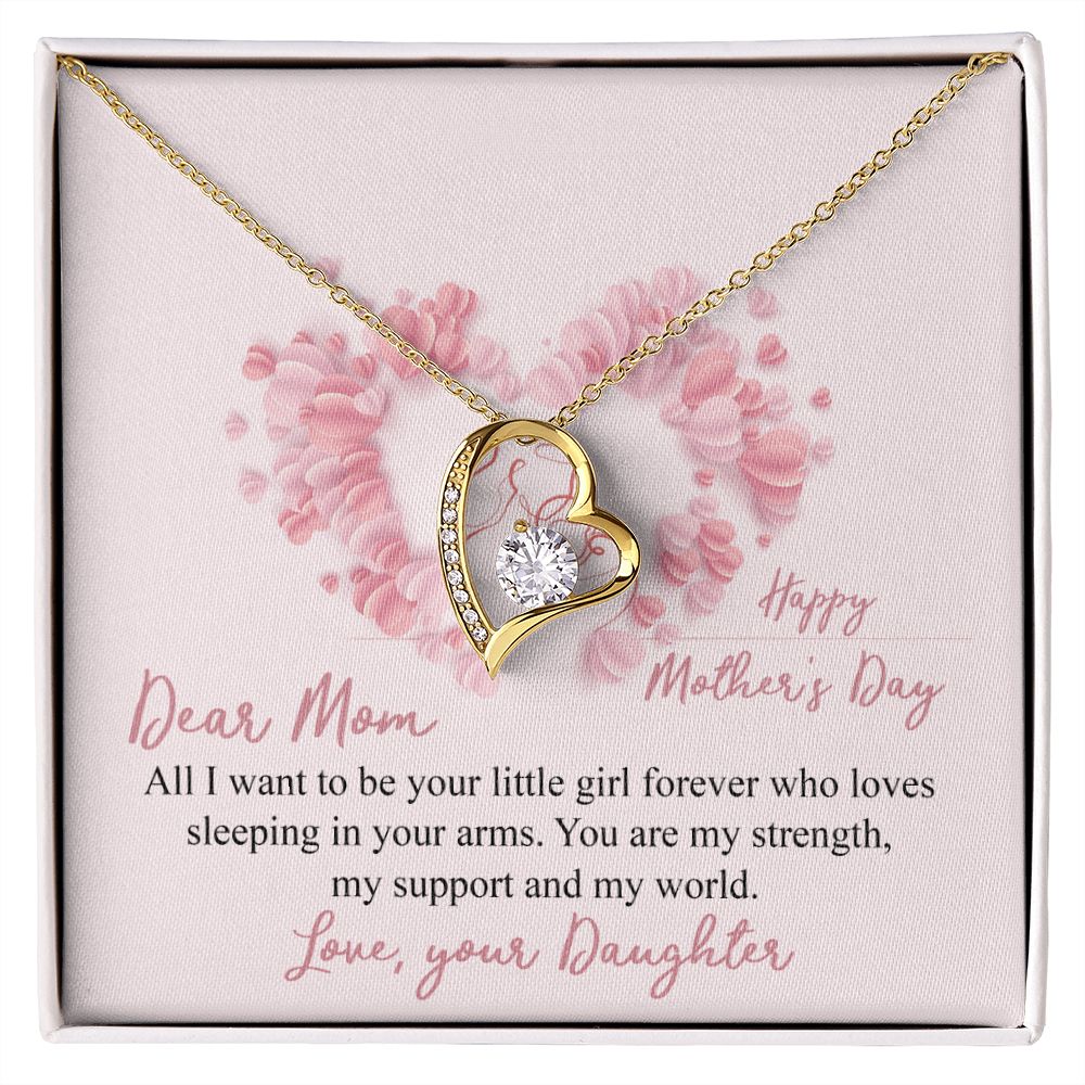 Mom Necklace Gifts for Mom from Daughter to Mom Gifts for Mothers Day from Daughter, To My Mom Necklace from Daughter to Mom Birthday Gifts Necklace with Message Card and Gift Box25 Forever Love Necklace