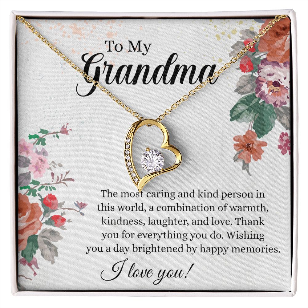 To My Grandma Necklace, Gift for Grandmother Necklace, Mothers Day Gift For Grandma Nana, Grandma Jewelry From Grandchildren GrandKids , Jewelry Box Gift For Grandma Grandmother3 Forever Love Necklace