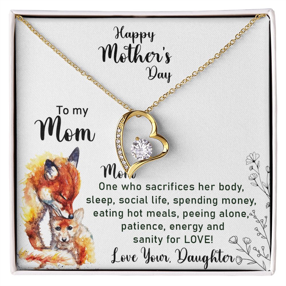 Mom Necklace Gifts for Mom from Daughter to Mom Gifts for Mothers Day from Daughter, To My Mom Necklace from Daughter to Mom Birthday Gifts Necklace with Message Card and Gift Box2223 Forever Love Necklace