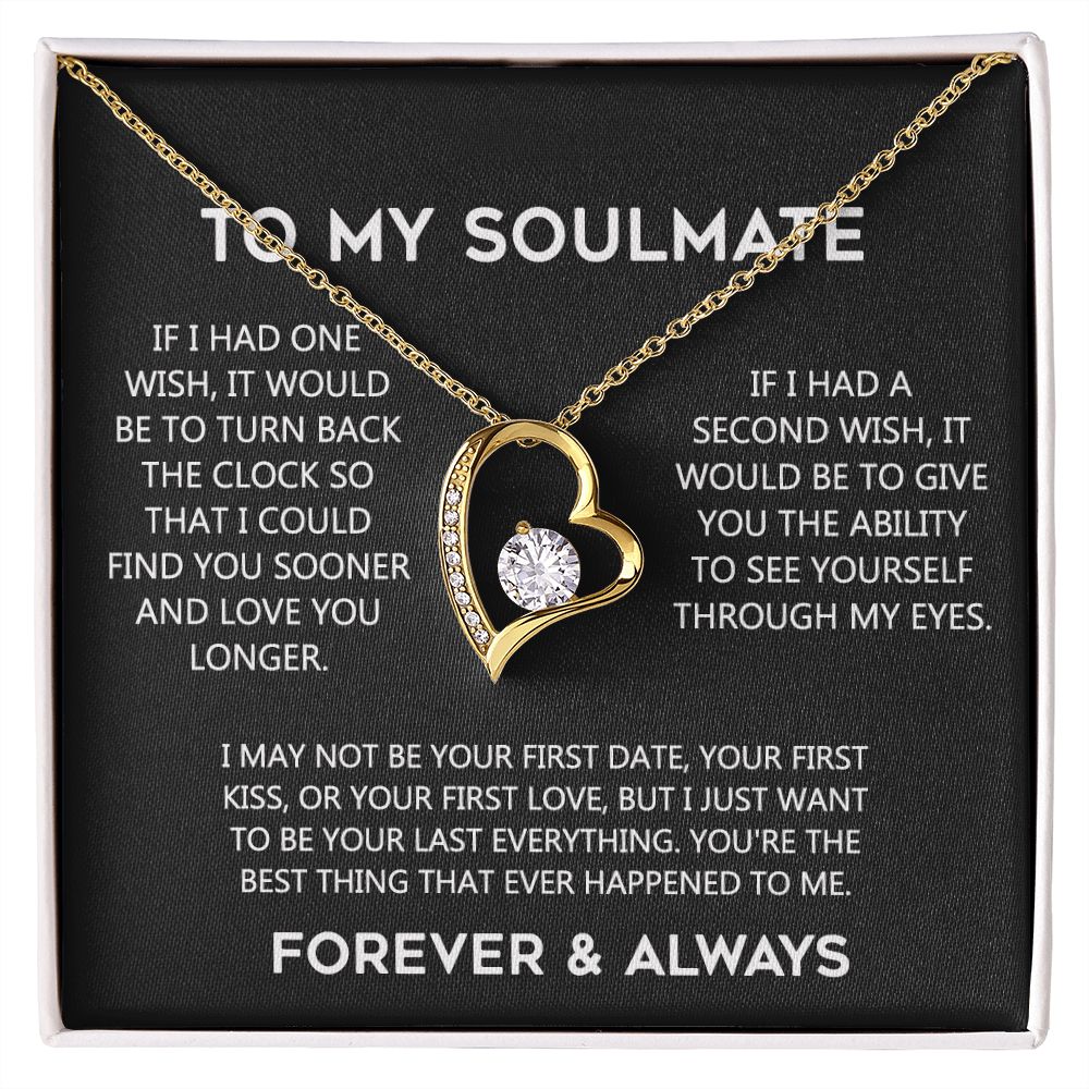 To My Soulmate Eternal Hope Necklace  Wife Soulmate Valentines Day Gift for Her 175144059615 Forever Love Necklace