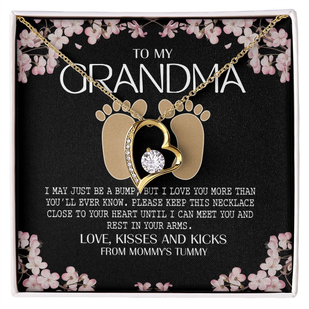 To My Grandma Necklace, Gift for Grandmother Necklace, Mothers Day Gift For Grandma Nana, Grandma Jewelry From Grandchildren GrandKids , Jewelry Box Gift For Grandma Grandmother16 Forever Love Necklace