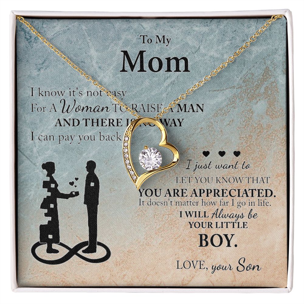 Mom Gift From Son To Mother Necklace Thoughtful Birthday Gift Sentimental Forever Love Necklace