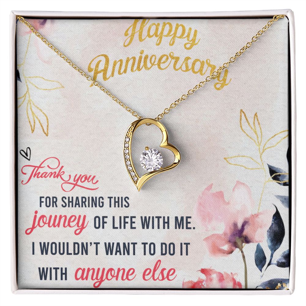 To My Wife Necklace, Wedding Anniversary Jewelry For Women, Necklace For Wife from Husband, Gift For Wife Birthday Gifts From Husband Necklace, Jewelry With Message Card In A Gift Box9 Forever Love Necklace