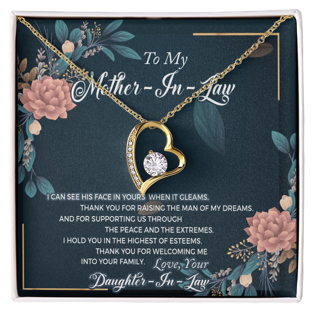 Mother in Law Necklace, Jewelry for Women, Future Mother in Law Gifts from Daughter in Law, Mother of Bride Gifts For Mother in Law, Birthday Gifts For Mother In Law From Daughter In Law2 Forever Love Necklace