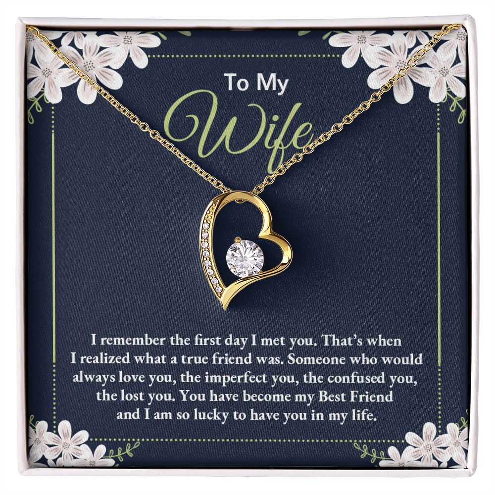 Birthday Gifts For Wife, Necklace Gifts For Wife From Husband, To My Wife Jewelry For Women , To My Wife Necklace  from Husband Wedding Anniversary Present For Wife, Beautiful Wife Jewelry Christmas28 Forever Love Necklace