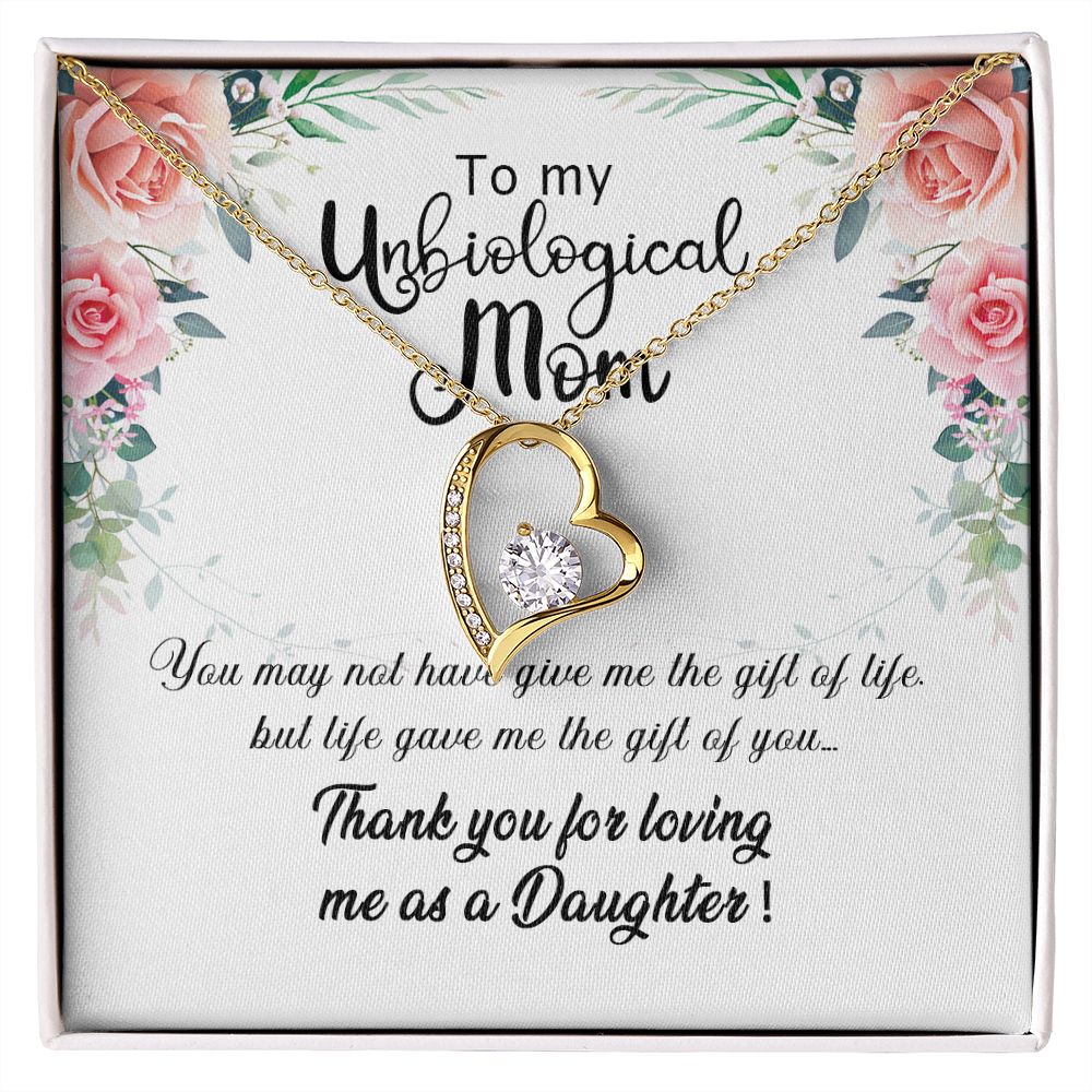Unibological Necklace, Jewelry for Women, Future Mother in Law Gifts from Daughter in Law, Mother of Bride Gifts For Mother in Law, Birthday Gifts For Mother In Law From Daughter In Law Forever Love Necklace