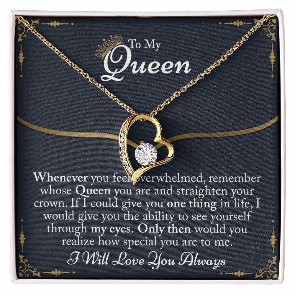 To My Queen Gift For Her Jewelry Gift Her Gift for Her Christmas Necklace Forever Love Necklace
