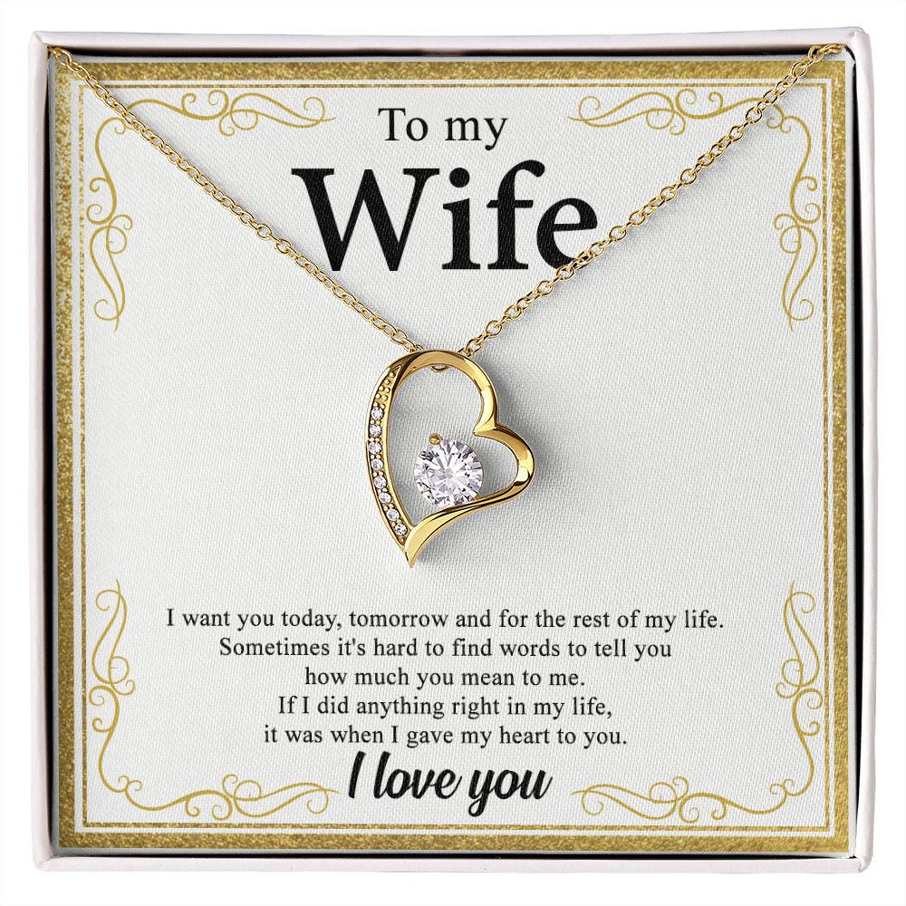 To My Wife Alluring Love Necklace Gift for Wife Valentines Day Gift for Her Forever Love Necklace