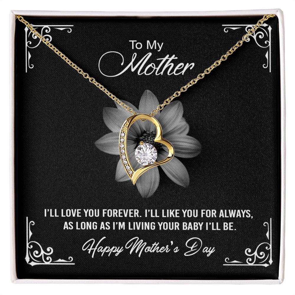 Mom Necklace Gifts for Mom from Daughter to Mom Gifts for Mothers Day from Daughter, To My Mom Necklace from Daughter to Mom Birthday Gifts Necklace with Message Card and Gift Box2247 Forever Love Necklace