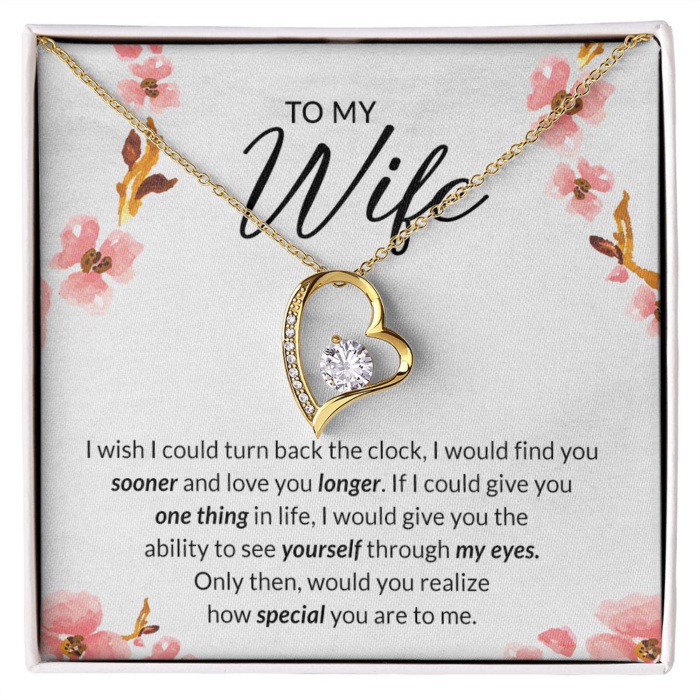 Birthday Gifts For Wife, Necklace Gifts For Wife From Husband, To My Wife Jewelry For Women , To My Wife Necklace  from Husband Wedding Anniversary Present For Wife, Beautiful Wife Jewelry Christmas11 Forever Love Necklace