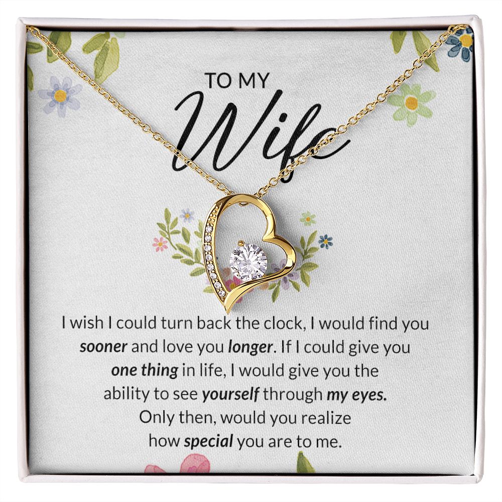 Birthday Gifts For Wife, Necklace Gifts For Wife From Husband, To My Wife Jewelry For Women , To My Wife Necklace  from Husband Wedding Anniversary Present For Wife, Beautiful Wife Jewelry Christmas17 Forever Love Necklace