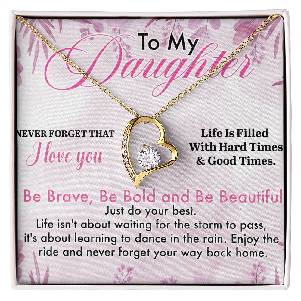 Mother Daughter Gift Ideas, To My Daughter Gift Necklace from Mom, Jewelry Pendant Present for Daughter, Birthday Christmas Gift Graduation Gifts for Daughters, Mother and Daughter Necklace 28 Forever Love Necklace
